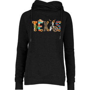 Texas For Women Cactus Texas For Girl Texas Yall Womens Funnel Neck Pullover Hood