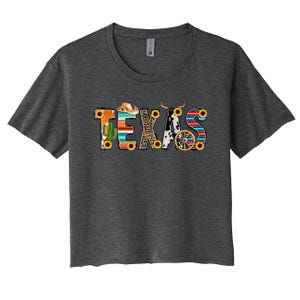 Texas For Women Cactus Texas For Girl Texas Yall Women's Crop Top Tee