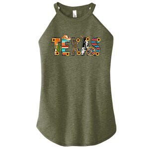 Texas For Women Cactus Texas For Girl Texas Yall Women's Perfect Tri Rocker Tank