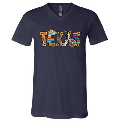 Texas For Women Cactus Texas For Girl Texas Yall V-Neck T-Shirt