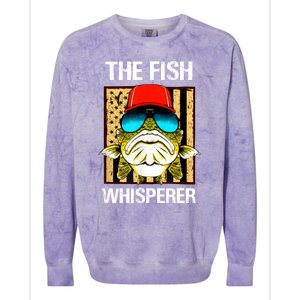 The Fish Whisperer American Flag Colorblast Crewneck Sweatshirt