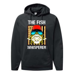 The Fish Whisperer American Flag Performance Fleece Hoodie