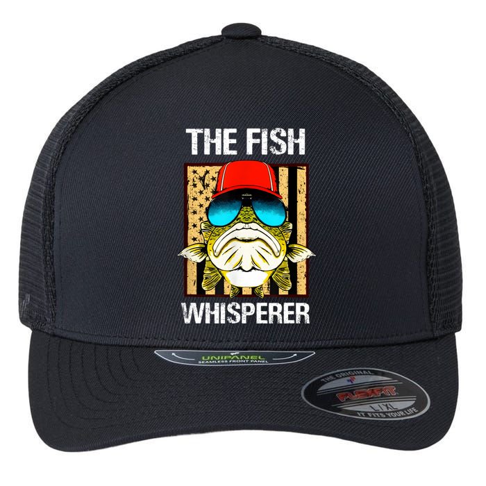 The Fish Whisperer American Flag Flexfit Unipanel Trucker Cap