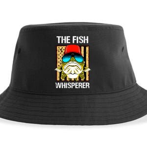 The Fish Whisperer American Flag Sustainable Bucket Hat