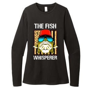 The Fish Whisperer American Flag Womens CVC Long Sleeve Shirt