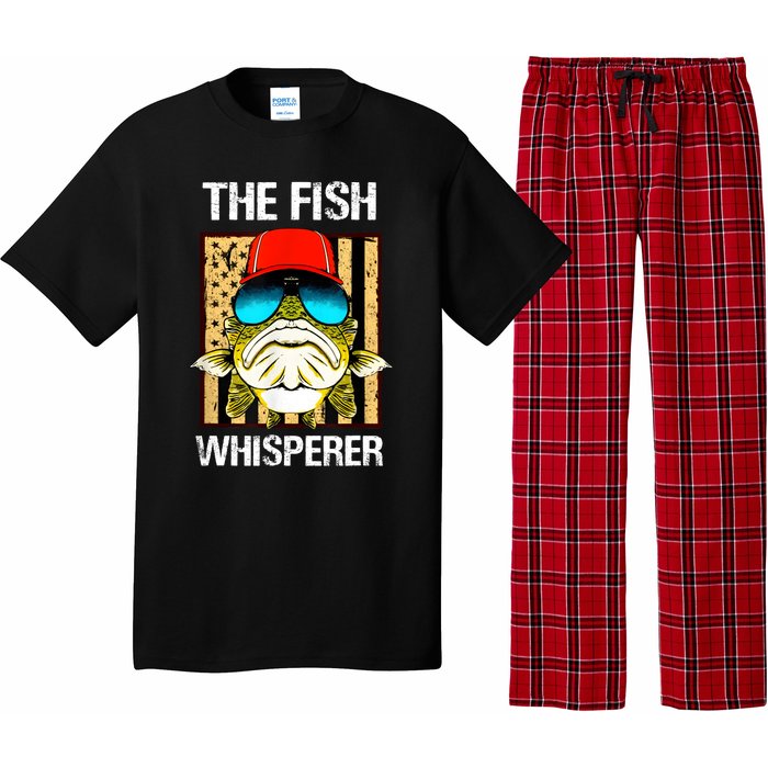 The Fish Whisperer American Flag Pajama Set