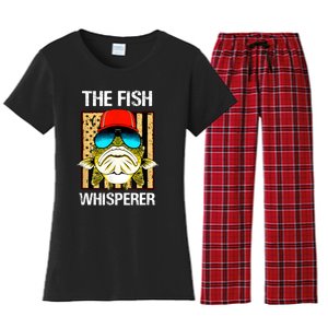 The Fish Whisperer American Flag Women's Flannel Pajama Set