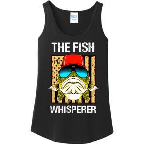 The Fish Whisperer American Flag Ladies Essential Tank