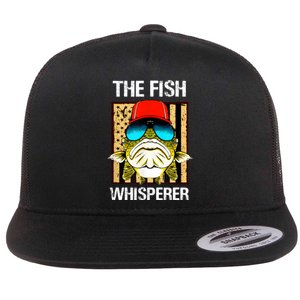 The Fish Whisperer American Flag Flat Bill Trucker Hat