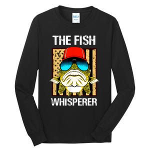 The Fish Whisperer American Flag Tall Long Sleeve T-Shirt