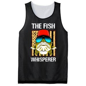 The Fish Whisperer American Flag Mesh Reversible Basketball Jersey Tank