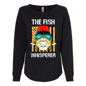 The Fish Whisperer American Flag Womens California Wash Sweatshirt