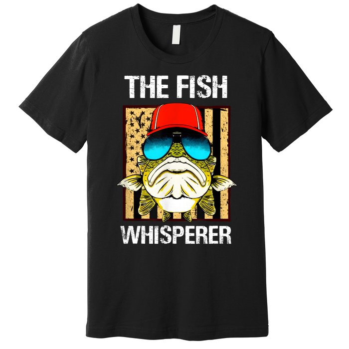 The Fish Whisperer American Flag Premium T-Shirt