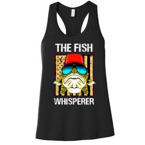 The Fish Whisperer American Flag Women's Racerback Tank