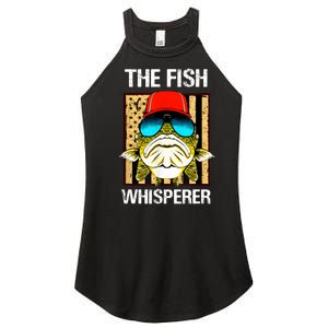 The Fish Whisperer American Flag Women's Perfect Tri Rocker Tank