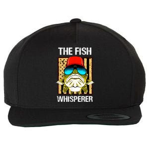 The Fish Whisperer American Flag Wool Snapback Cap