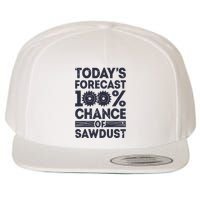 Todays Forecast Woodworking Funny Woodworker Dad Wool Snapback Cap