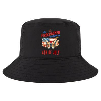 This Firecracker Was Born On The Fourth Of July Birthday Cool Comfort Performance Bucket Hat