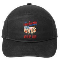 This Firecracker Was Born On The Fourth Of July Birthday 7-Panel Snapback Hat