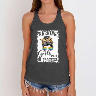 Trip Funny Weekend Trip Vacation Outing Women's Knotted Racerback Tank