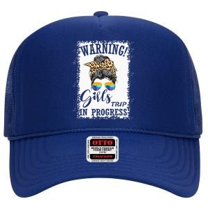 Trip Funny Weekend Trip Vacation Outing High Crown Mesh Back Trucker Hat