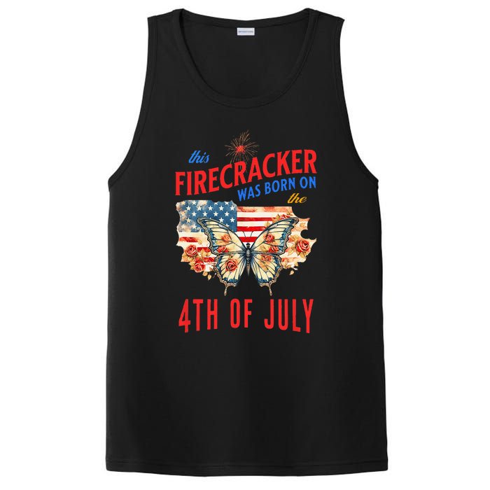 This Firecracker Was Born On The Fourth Of July Birthday PosiCharge Competitor Tank