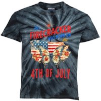 This Firecracker Was Born On The Fourth Of July Birthday Kids Tie-Dye T-Shirt