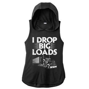 Trucker For Women Semi Truck Driver Lover Ladies PosiCharge Tri-Blend Wicking Draft Hoodie Tank