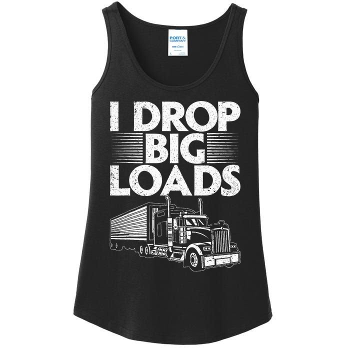 Trucker For Women Semi Truck Driver Lover Ladies Essential Tank