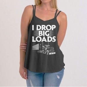 Trucker For Women Semi Truck Driver Lover Women's Strappy Tank