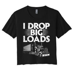 Trucker For Women Semi Truck Driver Lover Women's Crop Top Tee