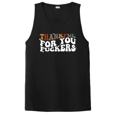 Thankful For You Fuckers Retro Vintage PosiCharge Competitor Tank