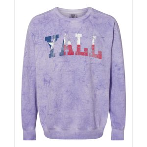 Texas Flag YAll Texan Colorblast Crewneck Sweatshirt