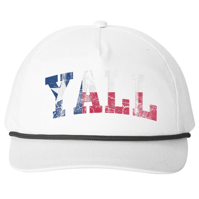 Texas Flag YAll Texan Snapback Five-Panel Rope Hat