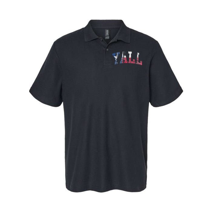 Texas Flag YAll Texan Softstyle Adult Sport Polo