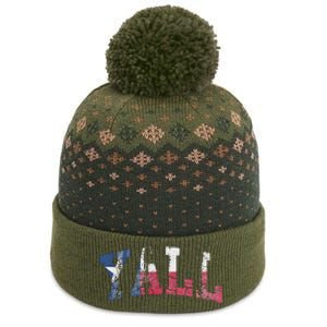 Texas Flag YAll Texan The Baniff Cuffed Pom Beanie