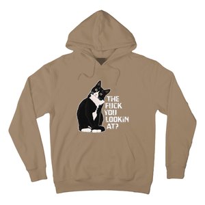 The Fuck You Lookin At Funny Vulgar Novelty For Cat Lovers Hoodie