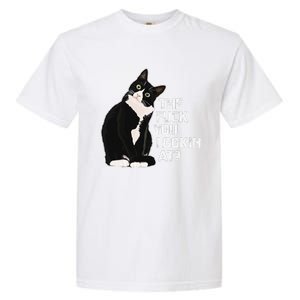 The Fuck You Lookin At Funny Vulgar Novelty For Cat Lovers Garment-Dyed Heavyweight T-Shirt