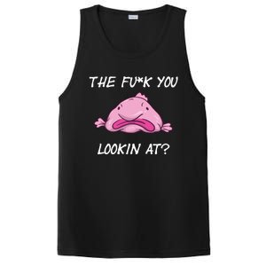 The Fuck You Looking At Funny Blobfish Deep Sea Fish Funny Gift PosiCharge Competitor Tank