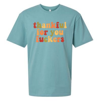 Thankful For You Fuckers Thankful For You Fuckers Sueded Cloud Jersey T-Shirt