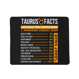 Taurus Facts Zodiac Sign Astrology Symbol Horoscope Mousepad