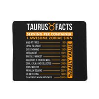 Taurus Facts Zodiac Sign Astrology Symbol Horoscope Mousepad