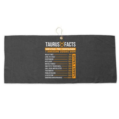 Taurus Facts Zodiac Sign Astrology Symbol Horoscope Large Microfiber Waffle Golf Towel