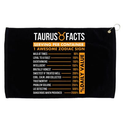 Taurus Facts Zodiac Sign Astrology Symbol Horoscope Grommeted Golf Towel