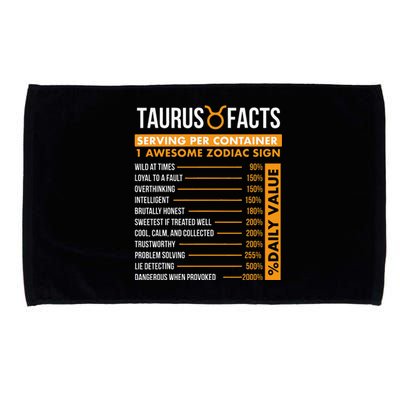 Taurus Facts Zodiac Sign Astrology Symbol Horoscope Microfiber Hand Towel