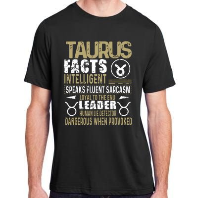 TAURUS Facts Zodiac Sign Birthday Gift April May Adult ChromaSoft Performance T-Shirt