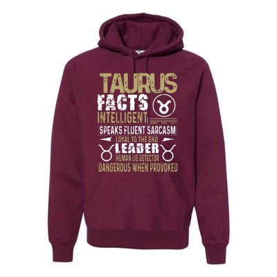 TAURUS Facts Zodiac Sign Birthday Gift April May Premium Hoodie