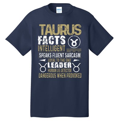 TAURUS Facts Zodiac Sign Birthday Gift April May Tall T-Shirt