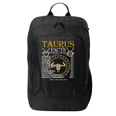 Taurus Facts Zodiac Sign City Backpack