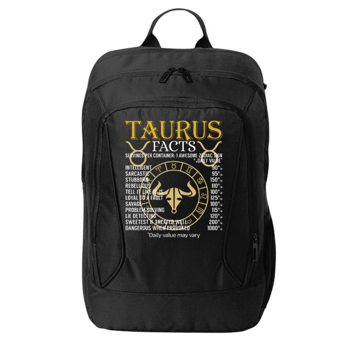 Taurus Facts Zodiac Sign City Backpack